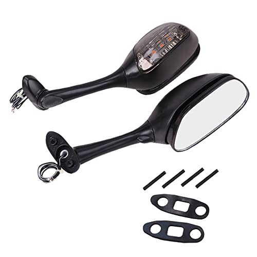 labwork Black Mirrors Smoke Turn Signals Replacement for Suzuki GSXR600 GSXR750 2006-2015, GSXR1000 2005-2015