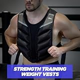 Weighted Vest,10lb/15lb/20lb Weight Vest with Reflective Stripe for Men Women Kids,Body Strength Training Weight Vest for Fitness,Workout,Running,Training (20LB)