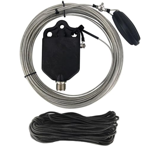 JYR4010-400W End Fed Half Wave Antenna for Ham Radio 400W Shortwave Radio Antenna 4 Band 10m 15m 20m 40m Long Wire Antenna 1:64 Balun No Tuning