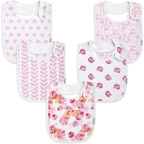 KiddyStar Premium Quality Organic Cotton Bibs for Drooling & Teething Newborn Babies, Infant, Toddlers & Kids