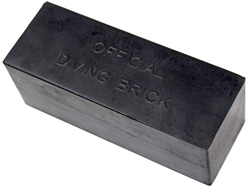 Kemp USA 10 LBS Rubber Diving Brick | Water Brick for Strength and Rescue Training | Diving Weight for Lifeguard Equipment & Swimming Pool Safety Accessories