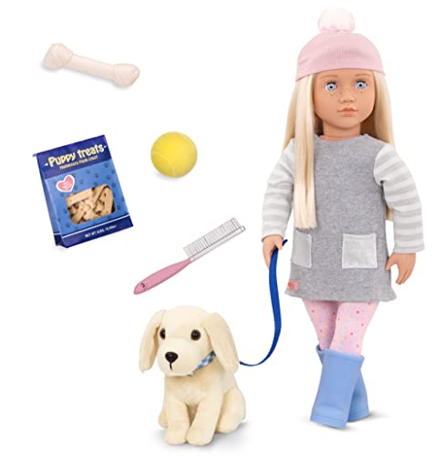 Our Generation Meagan Play Doll with Pet and Accessory Set, Inspire Imaginative Play for Toddlers, 18 inch / 46 cm