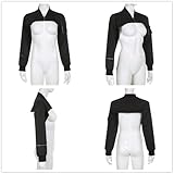 HeiBai Xiong Goth Emo Crop Top Alt Rave Crop Coat Long Sleeve Zipper Driving Jacket