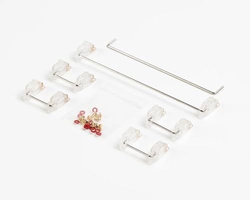 Zkeebs Swagkeys Knight V2 Mechanical Keyboard Stabilizers PCB Mounted Screw-in (80% TKL Kit) (Clear)