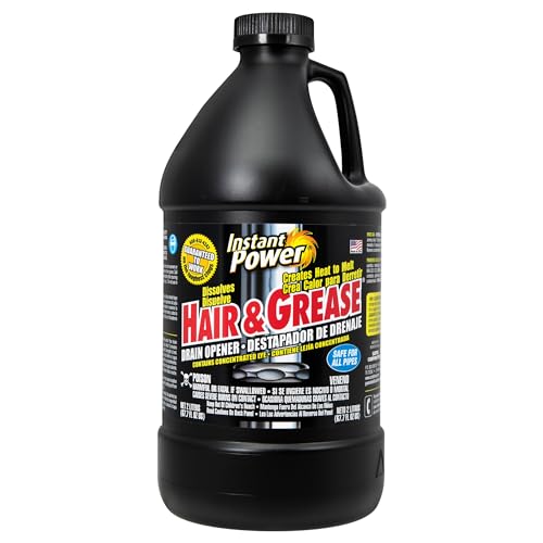 Instant Power Hair & Grease Drain Opener, 2 Liters, Liquid