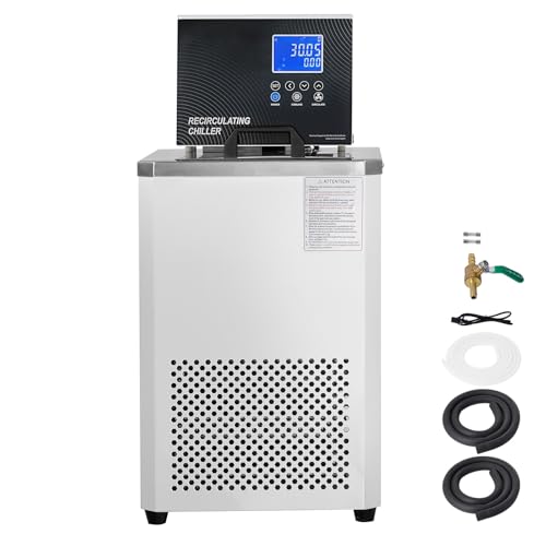 Happybuy 6L Laboratory Chiller Circulator, 23°F-212°F Cooling Pump Chiller, LCD Display, 304 Stainless Steel Recirculating Water Bath, Lab Use