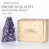 DEEP PURPLE PROJECT 1 Lb Quartz Crystal Cluster Raw Amethyst Stone Plus: GIFT WRAP BOX INCLUDED