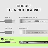 Avantree Resolve - 3.5mm AUX Wired Open-Ear Earbuds & in-Line Volume Control, Designed for Small to Medium Ears & Compatible with Traditional 3.5mm AUX Phones Tablets PC, Corded Headphones w/Ear Hook