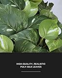 Retrograde 32" Realistic Fake Pothos Ivy Plant for Home Decor Indoor Silk Artificial Plant (Variegated - Light & Dark Green)