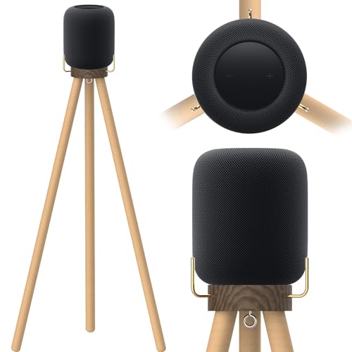 HOOKMEMO Speaker Stand for HomePod 2（2023） Black Walnut Stand for HomePod 2 (Walnut+Beech(29.5inch high)