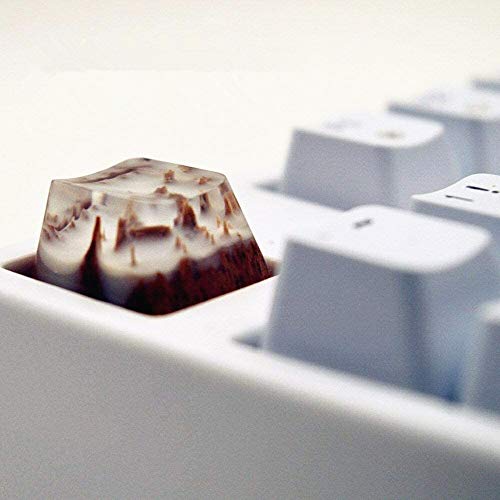 Snow Mountain Micro Landscape Resin & Wood R4 Keycap for Cherry MX Mechanical Keyboard Gaming