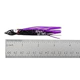 50pcs Fish WOW!® Purple Black 3.5 inch Squid Skirts 9cm Octopus Hoochies Fishing Soft Lure