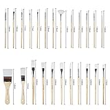 Paint Brushes Set of 24 Pieces Wooden Handles Brushes with Canvas Brush Case, Professional for Oil, Acrylic and Watercolor Painting