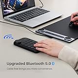 HUION Keydial Mini Bluetooth Programmable Keypad with Dial 5 Keys Anti-ghosting 18 Customized Keys, Wireless Shortcut Keyboard for Drawing Tablet, PC, MacBook, Surface Pro, Laptops