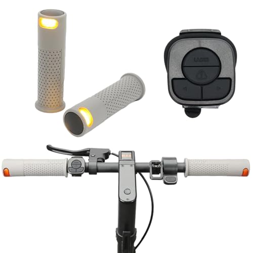 Freego Turn Signal Handlebar Kit, Wireless Handlebar Turn Signal Lights Set, for Segway Ninebot and Xiaomi Electric Scooters, Grey