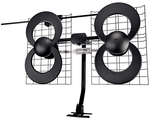 Antennas Direct ClearStream 4V Indoor Outdoor TV Antenna, UHF VHF, Multi-Directional, 70+ Mile Range, 4K 8K UHD, NEXTGEN TV – w/ 20-inch Mast (Black)