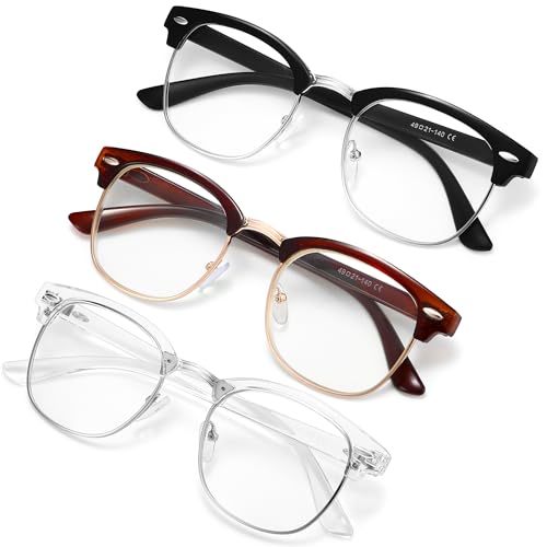 racico Computer Blue Light Blocking Glasses Blue Light Glasses Men Women, Anti Blu-Ray Clear Gaming Glasses Lenses