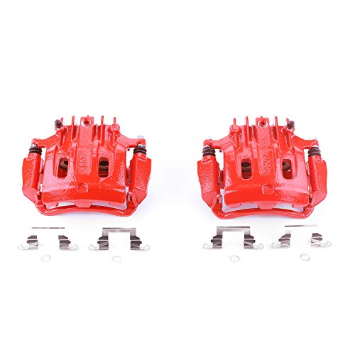 Power Stop Rear S4752 Pair of High-Temp Red Powder Coated Calipers For Ford Excursion 2000-2005, Ford F-250 Super Duty 2000-2004, Ford F-350 Super Duty 2000-2004 [Model Specific]
