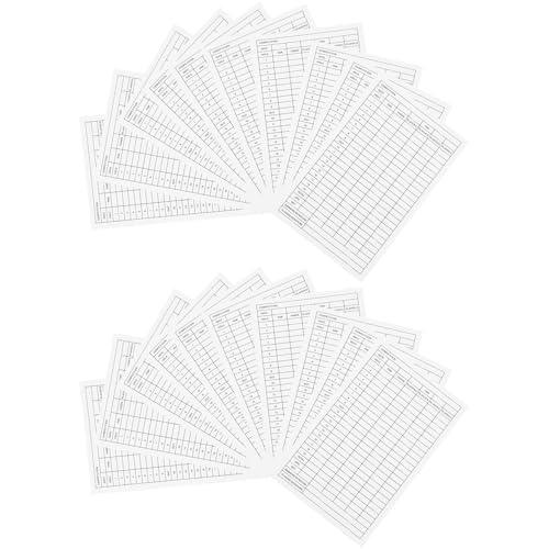 PATIKIL Golf Score Sheet, 20 Sheets 6 x 3.9 Inch Golf Scorecard Record Score Keeper Card for Tracking Score Record Tools Outdoor Golf Club Accessories, White