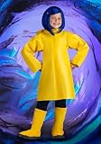 Coraline Costume for Kids, Girls Coraline Storybook Yellow Rain Jacket Small