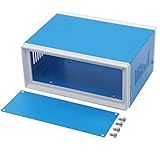 Zulkit Electronic Enclosures Blue Metal Enclosure Project Case DIY Box Junction Case Enclosure Preventive Case 6.7 x 4.3 x 3.1 inch(170 x130x80mm)