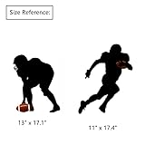 Large American Football Wall Decals Peel and Stick for Boys Bedroom Decor,American Football Player Silhouette Wall Decals,Removable Football Wall Stickers Decor,Football Room Decor Boys Teenagers