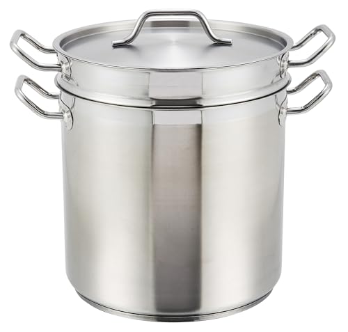 Winware - Stainless 20 Quart Double Boiler with Cover