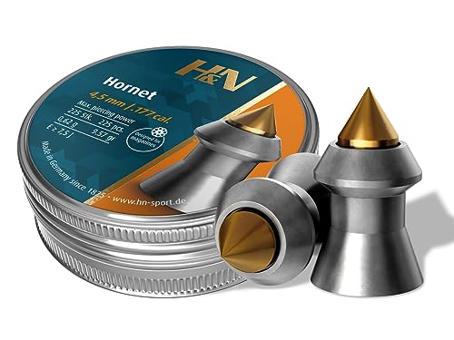 H&N Sport Hornet Pointed Airgun Pellets, .177 Cal, 9.57 Grains (225 Count)