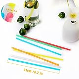 500 Pcs Colorful Disposable Drinking Plastic Straws.(0.23'' diameter and 8.26" long)-8 Colors