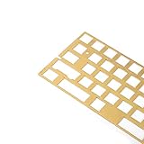 YMDK CNC 60% PVD Brass Plate Universal Positioning Board for GH60 60% Keyboard DIY Support ISO ANSI WKL (Sand Blast PVD)