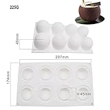 Baking Accessories And Tools Silicone Chocolate Mold Silicon Ball Cake Moulds 3D Half Sphere Candy Truffle Baking Tray (Round D_11.88 X6.96 X1.96inch)