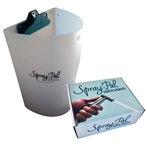 Spray Pal Premium Cloth Diaper Cleaning Kit – Patented Splatter Shield Made in USA + High Pressure Sprayer. Best Starter Bundle for Mess-Free Diaper Spray Cleanup.