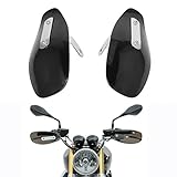 MZS Motorcycle Handguards, Hand Guards Wind Cold Handlebar Protector Deflectors Universal 8mm 10mm Clear for Motorbike Street Enduro Adventure Standard Bike Scooter Cruiser Touring