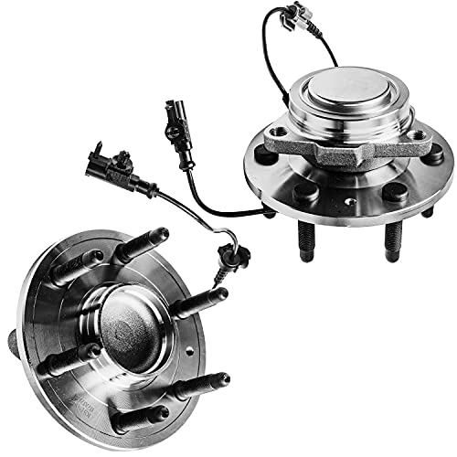 Detroit Axle - 2WD Front Wheel Bearing Hubs for 2007-2013 GMC Chevy Avalanche Silverado Sierra 1500, 2007-2014 Yukon Tahoe Cadillac Escalade Wheel Bearing and Hubs Assembly Set, Pair Hubs