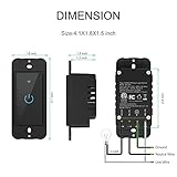 Smart Switch 2.4GHz WiFi Light Switch 2Pack Compatible with Alexa and Google Home, Single Pole, Needs Neutral Wire (Black)