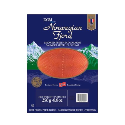 Norwegian Fjord Sliced Smoked Salmon, 8.8oz (3 Packages)
