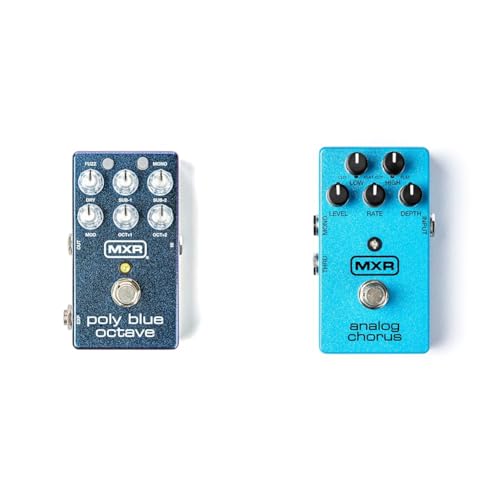 MXR Poly Blue Octave Pitch Shifter + Analog Chorus Guitar Effects Pedals Bundle