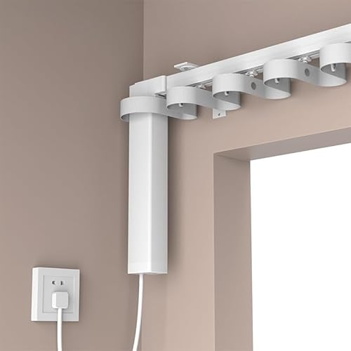 Smart ZigBee Curtains System, Automatic Curtain Opener with Motorized Tracks Rod, Compatible with Alexa, Google Home, App, Remote Control (Track length 4 meters (157.48 inches))