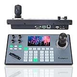 Tenveo VL12U Camera and KB200PRO Controller Bundle- 12X 4K PTZ Camera(3pcs) with HDMI/USB3.0/LAN(PoE) and PTZ Controller Joystick Keyboard Controller for Church Services Live Streaming Conference