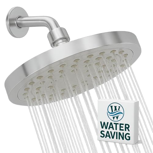 Winthorpe Water Saving Shower Heads - Premium Low Flow Rain Shower Head for Efficient Water Usage - High-Performance Water Saver Shower Head with Sleek Design and Easy Installation
