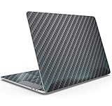 DesignSkinz Textured Black Carbon Fiber Full-Body Wrap Scratch Resistant Decal Skin-Kit Compatible with MacBook 15" Air M2 (A2941)