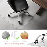 Kuyal Clear Chair mat for Hard Floors 36 x 48 inches Transparent Floor Mats Wood/Tile Protection Mat for Office & Home (36" X 48" Rectangle)