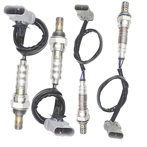 higherbro 4PCS Oxygen O2 Sensor 1 & 2 for 2014-2018 Chevrolet Silverado 1500 Sierra 1500 4.3L/6.2L Upstream + Downstream