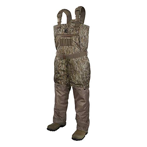 Gator Waders Men's Shield Insulated Waders | Waterfowl Hunting Waterproof Breathable Insulating Chest Waders with Insulated Boots, Mossy Oak Bottomland, R10