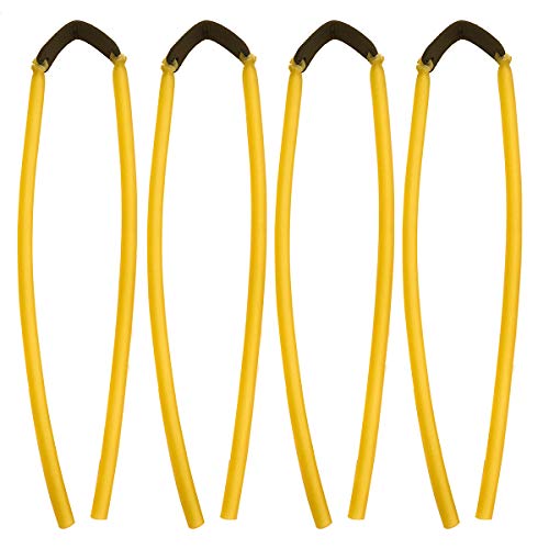 GM&BW 4 Slingshot Replacement Band Sets,Heavy Duty Elastic Rubber Bands, Compatible with Catapult from Trumark,Daisy,Barnett,Marksman;Suitable for All Wrist Rocket Insert-Yoke-into-Tube Hunting Style