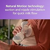 Philips Avent Manual Breast Pump - Easy Pumping with Natural Motion Technology - Transparent, SCF430/03