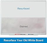 Whiteboard Wallpaper, White Board Stickers, Dry Erase Paper, Peel and Stick White Erase Boards for Wall/Table/Doors/Glass/Fridge, 8 x 4 ft/96 x 48 inches, 9 Dry Erase Markers