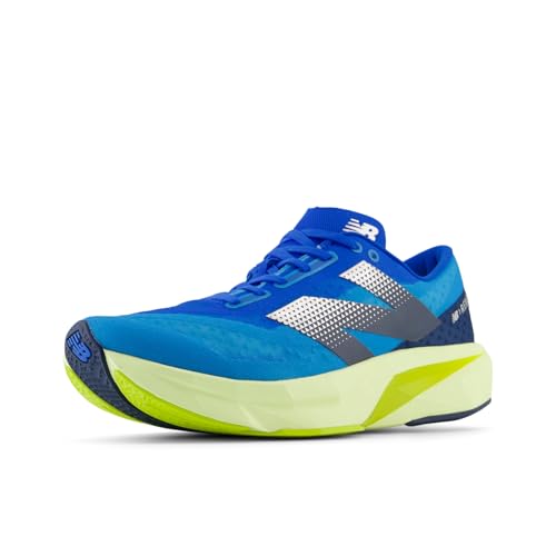 New Balance Men's FuelCell Rebel V4 Running Shoe, Spice Blue/Limelight/Blue Oasis, 10.5