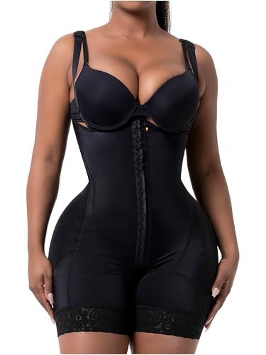 Snatched Body - Women's Stage 2 Faja Colombians without Bra Shapewear - Body Suits BBL Post Surgery Compression Garment - Tummy Control, Butt Lifting, Liposuction & Reductoras Moldeadoras-Black Medium