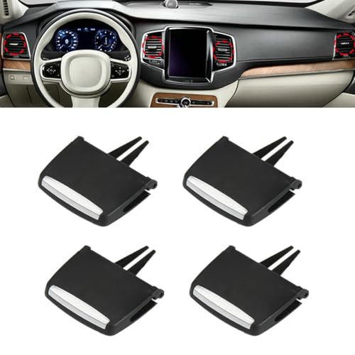 4Pcs Front Dashboard Side A/C Air Vent Outlet Tab Clip Replacement Kit Air Conditioning Vent Outlet Tab Clips For Volvo XC90 2014-2023